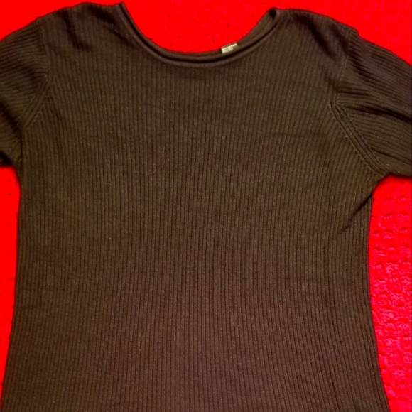 Long Black Ribbed Sweater in Black - Picture 1 of 5